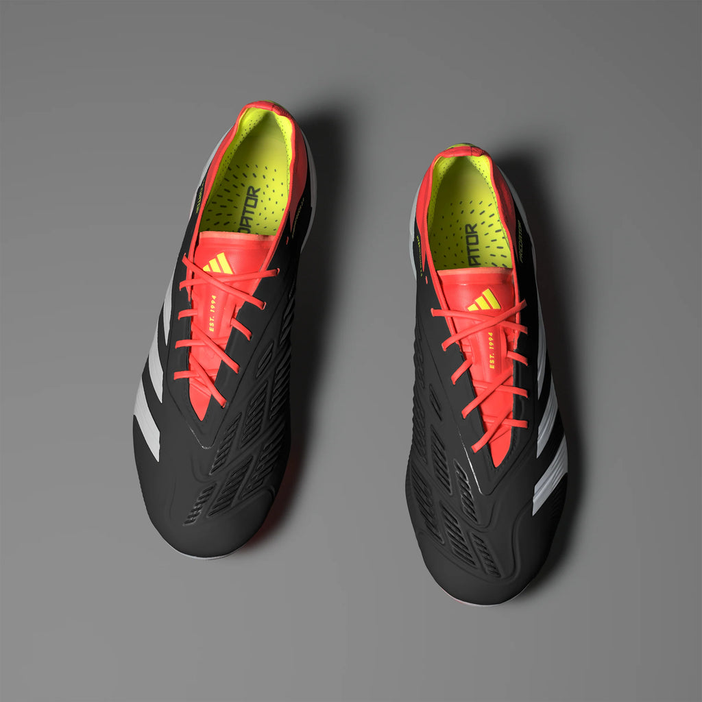 adidas Predator Elite FG Mens Firm Ground Soccer Cleats Black White Solar Red