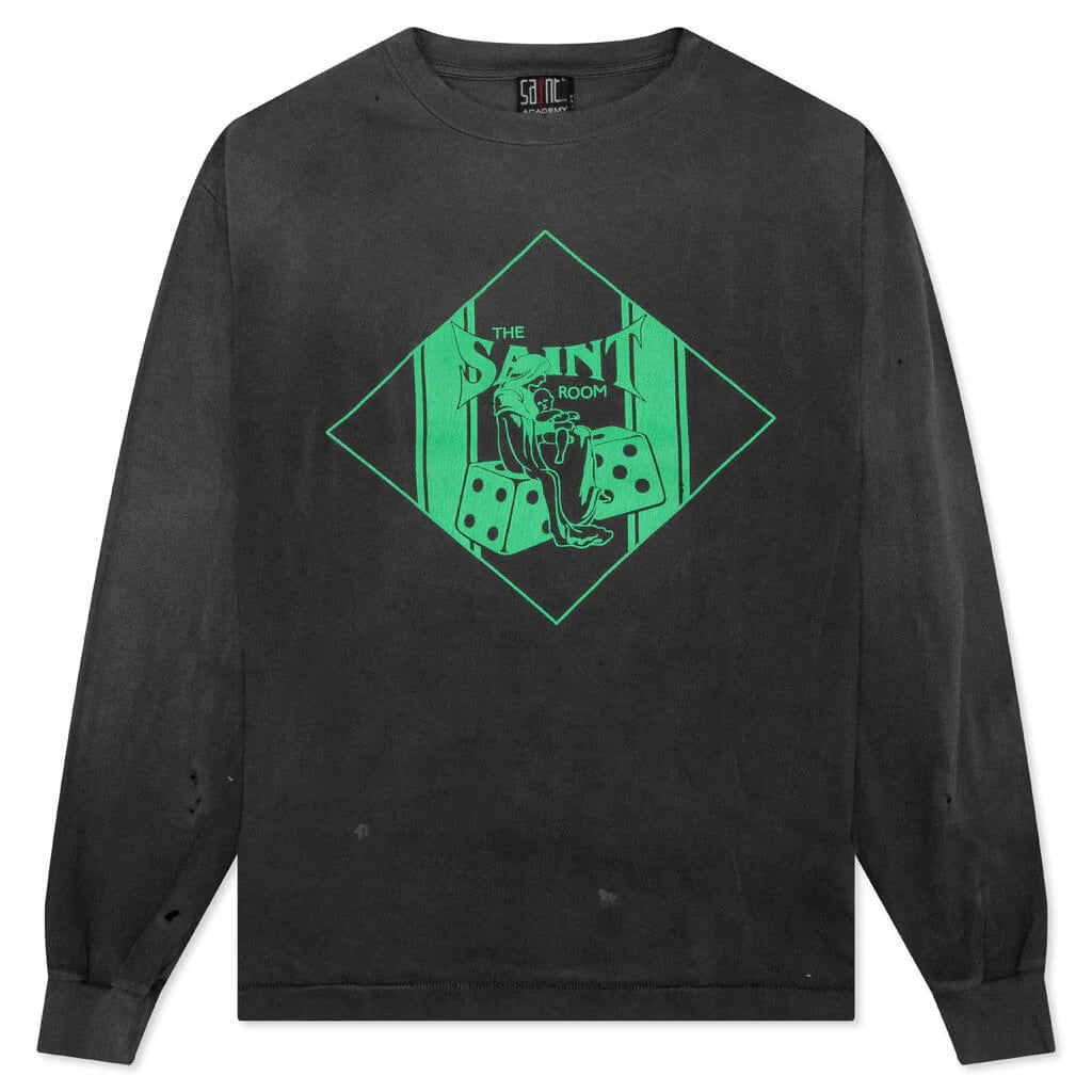 Saint Michael x Shermer Academy Saint Room L S Tee Black