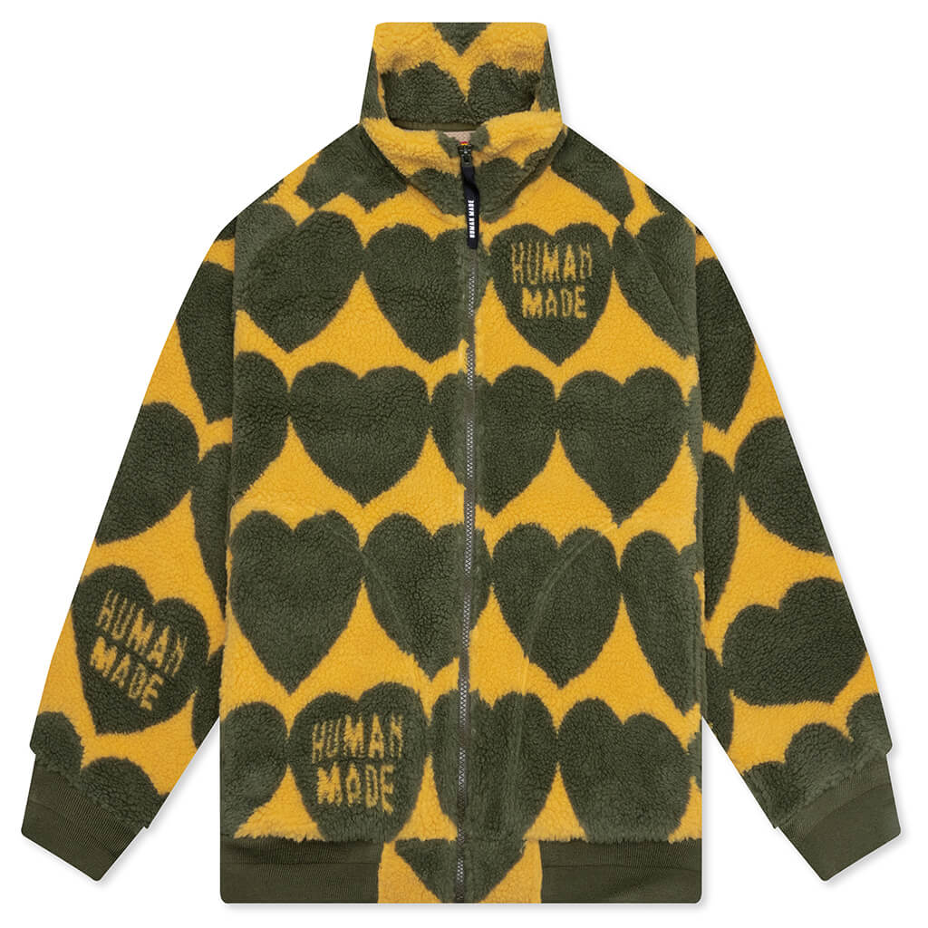 Heart Fleece Jacket Olive Drab