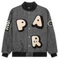 Rounded Par Varsity Jacket Dark Grey