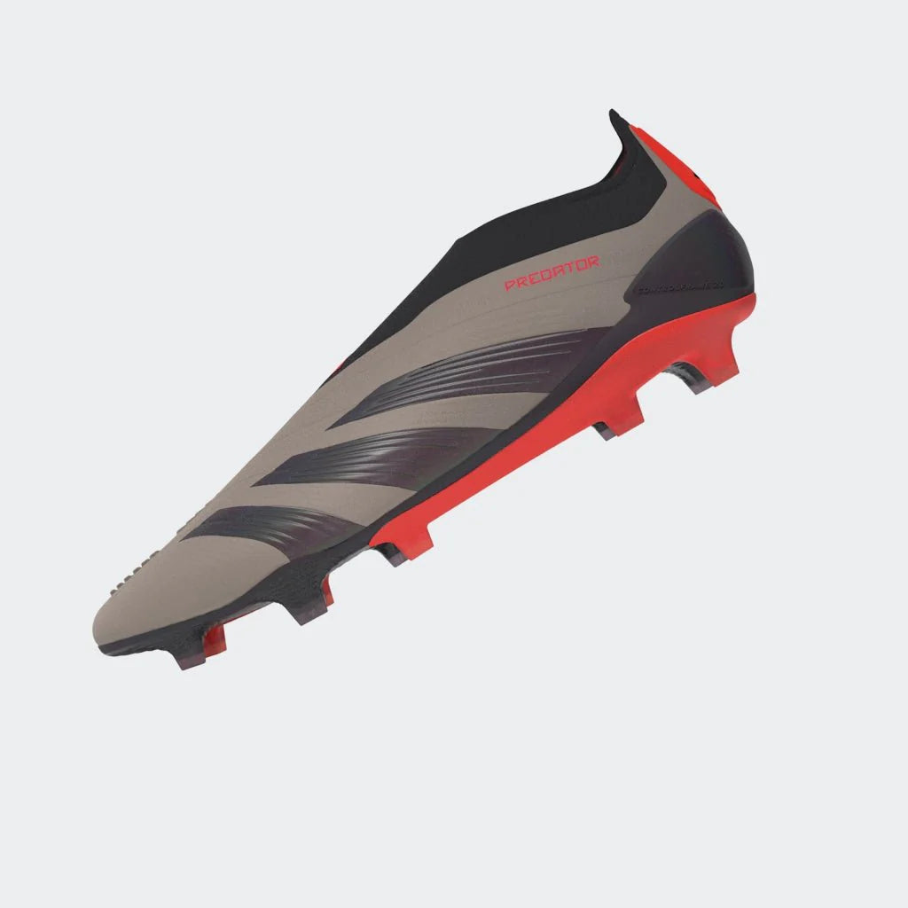 adidas Predator Elite Laceless FG Laceless Firm Ground Soccer Cleats Platin Metallic Black Carbon