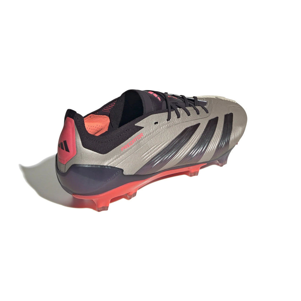 adidas Predator Elite FG Mens Firm Ground Soccer Cleats Platin Metallic Black Carbon