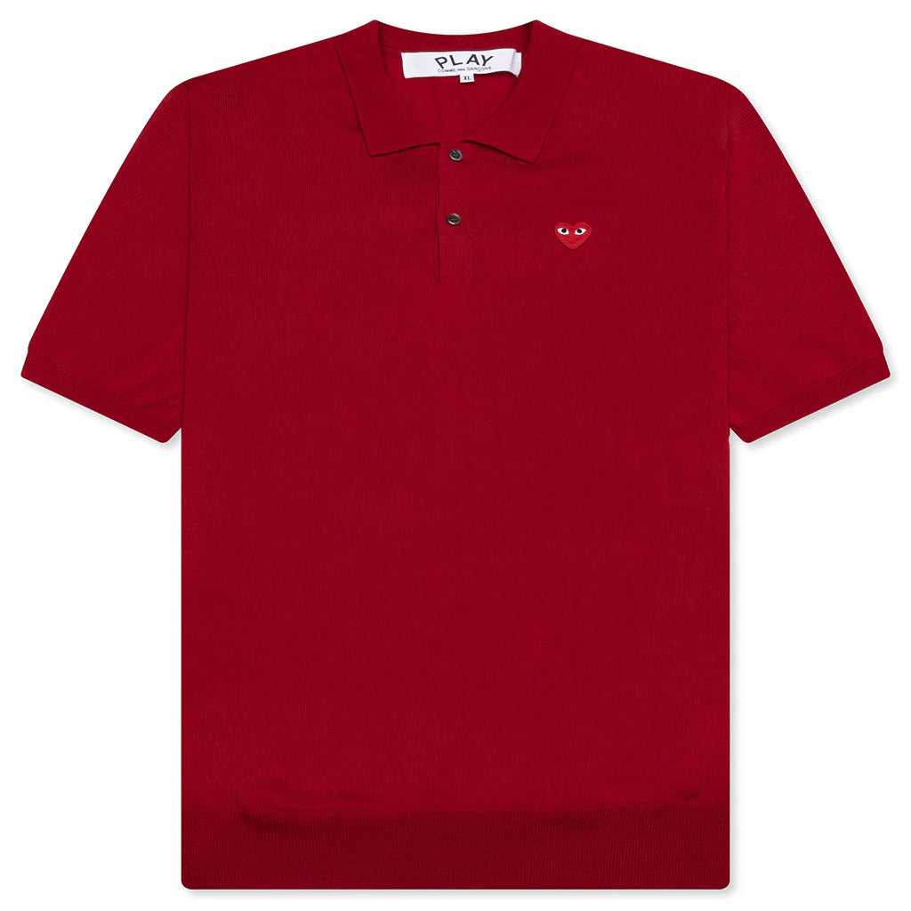Red Emblem S S Polo Neck Red