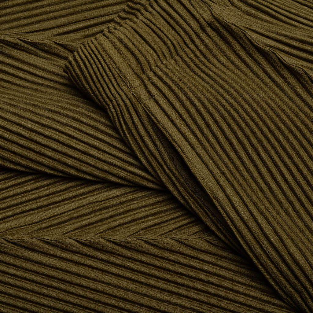 Pleats Bottoms Olive Khaki