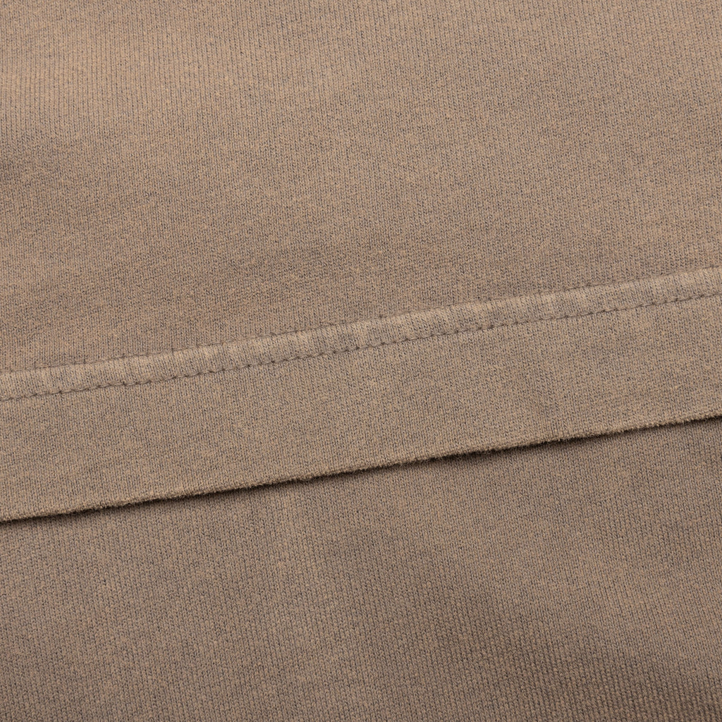 Garment Dyed Crew Neck T shirt Taupe Brown