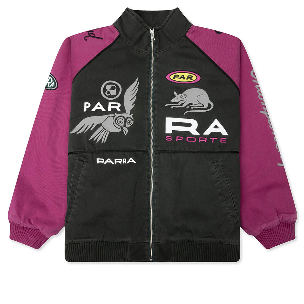 Owl Meets Rat Racing Jacket Purple Pink