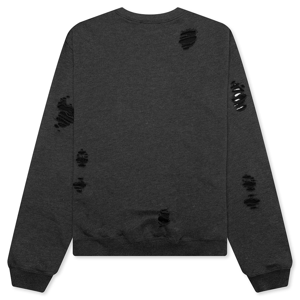Sweater Printed Logo Black Melange