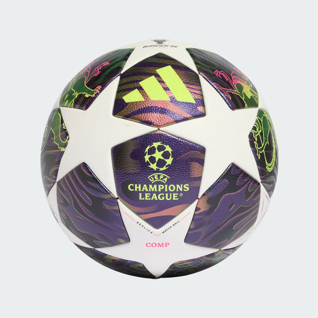 adidas UEFA Champions League Final Competition Soccer Ball Purple White Yellow