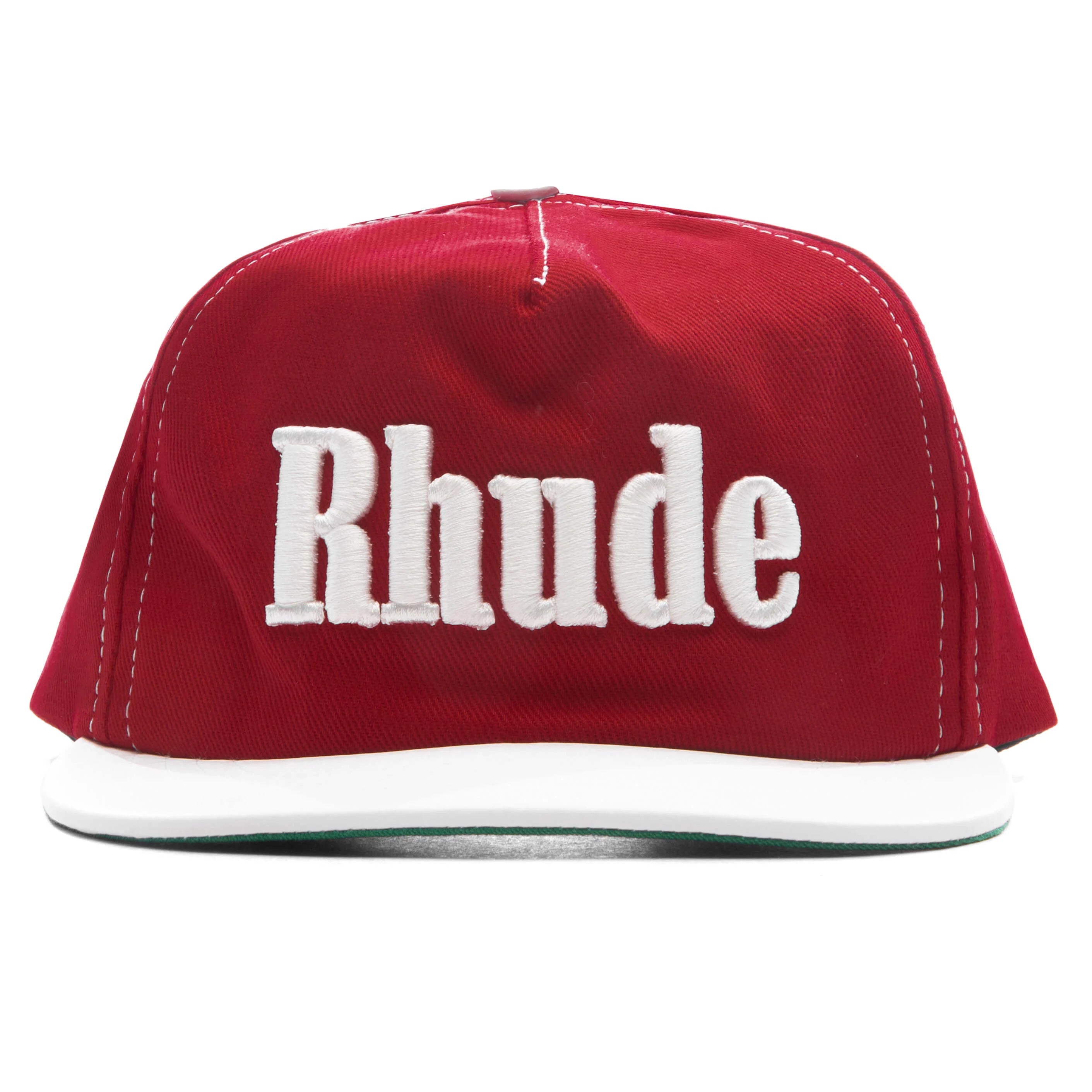 Contrast Logo Hat Red White