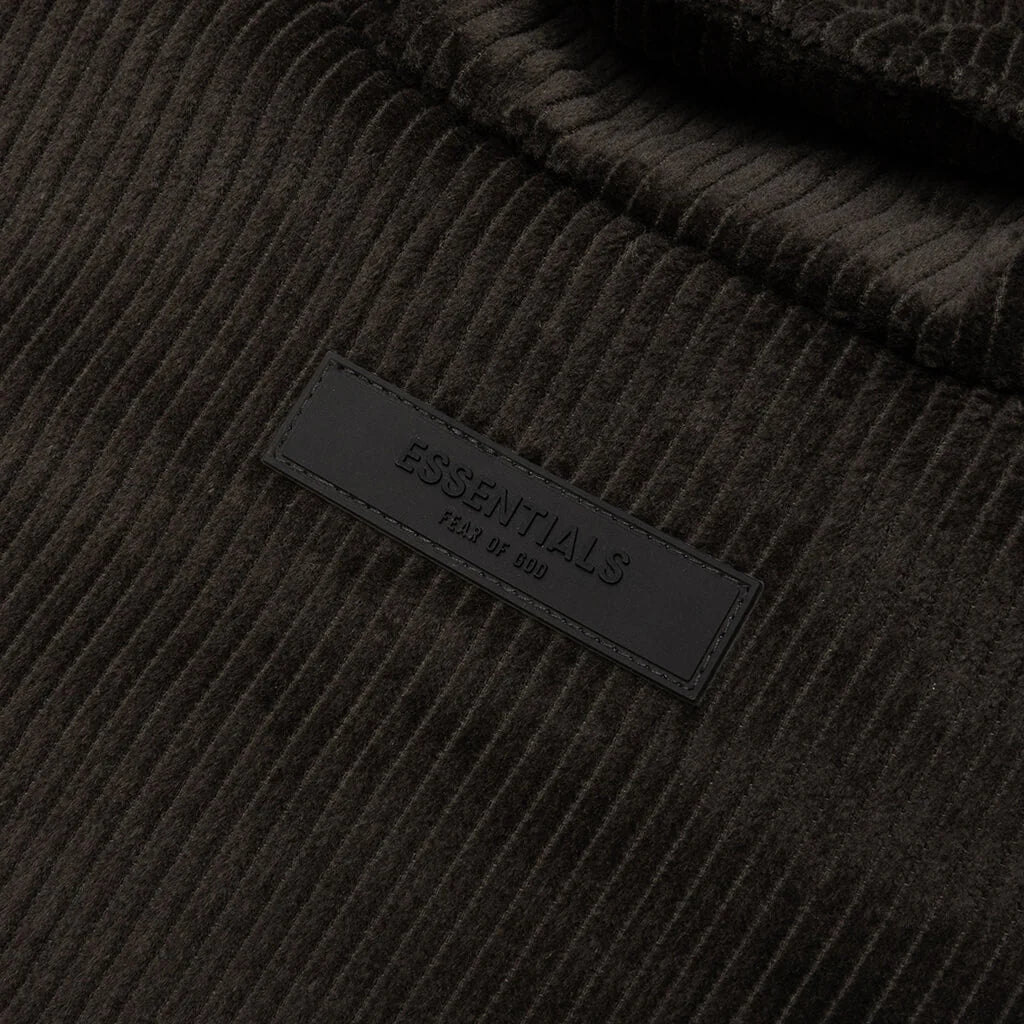 Corduroy Shirt Jacket Off Black