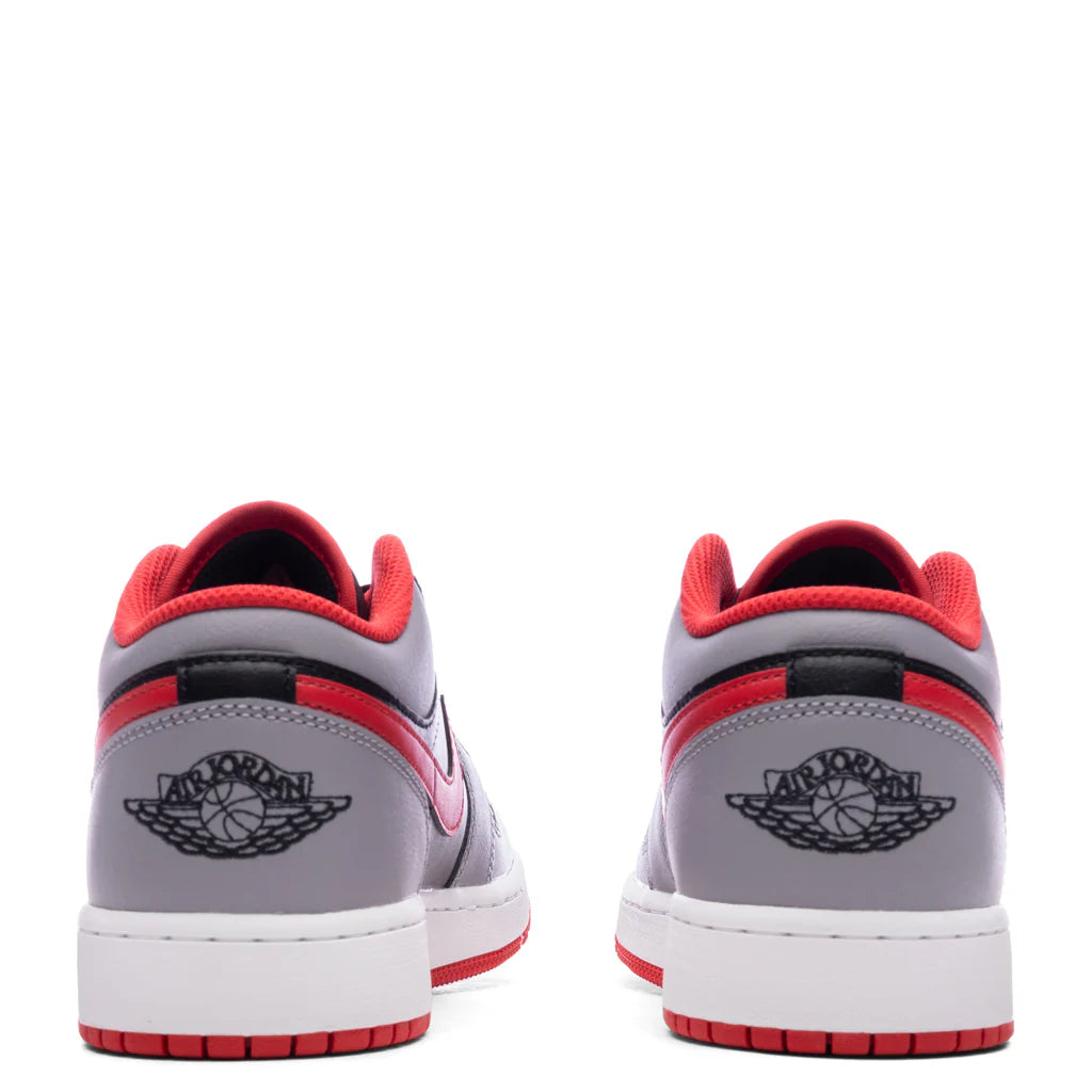 Air Jordan 1 Low GS Black Fire Red Cement Grey White