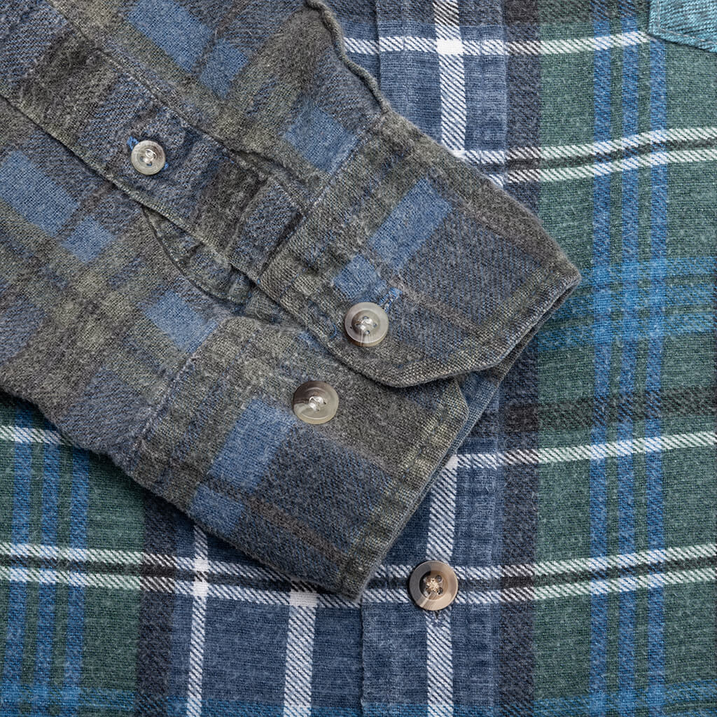 7 Cuts Wide Flannel Shirt Assorted