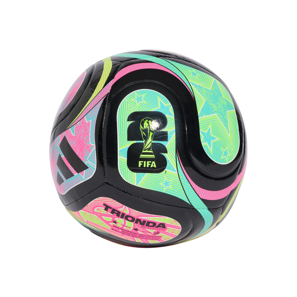 adidas World Cup 26 Trionda Pro Beach Soccer Ball Black Pink Lemon