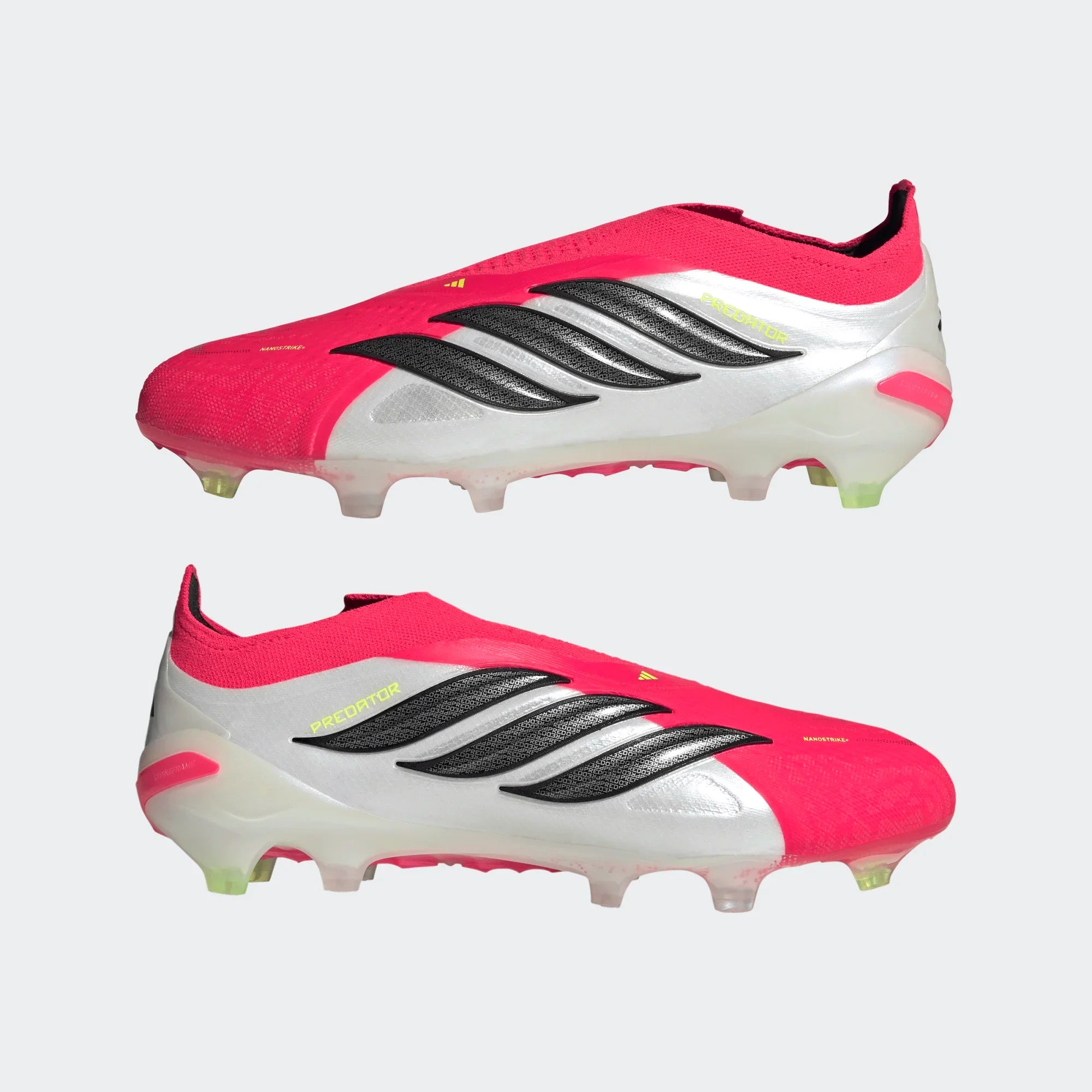 adidas Predator Elite Laceless FG Firm Ground Mens Soccer Cleats Red Black White