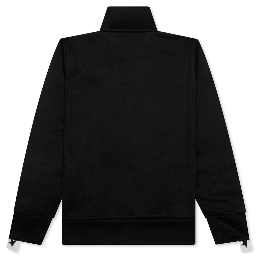 Womens Star Zipped Track Jacket Black