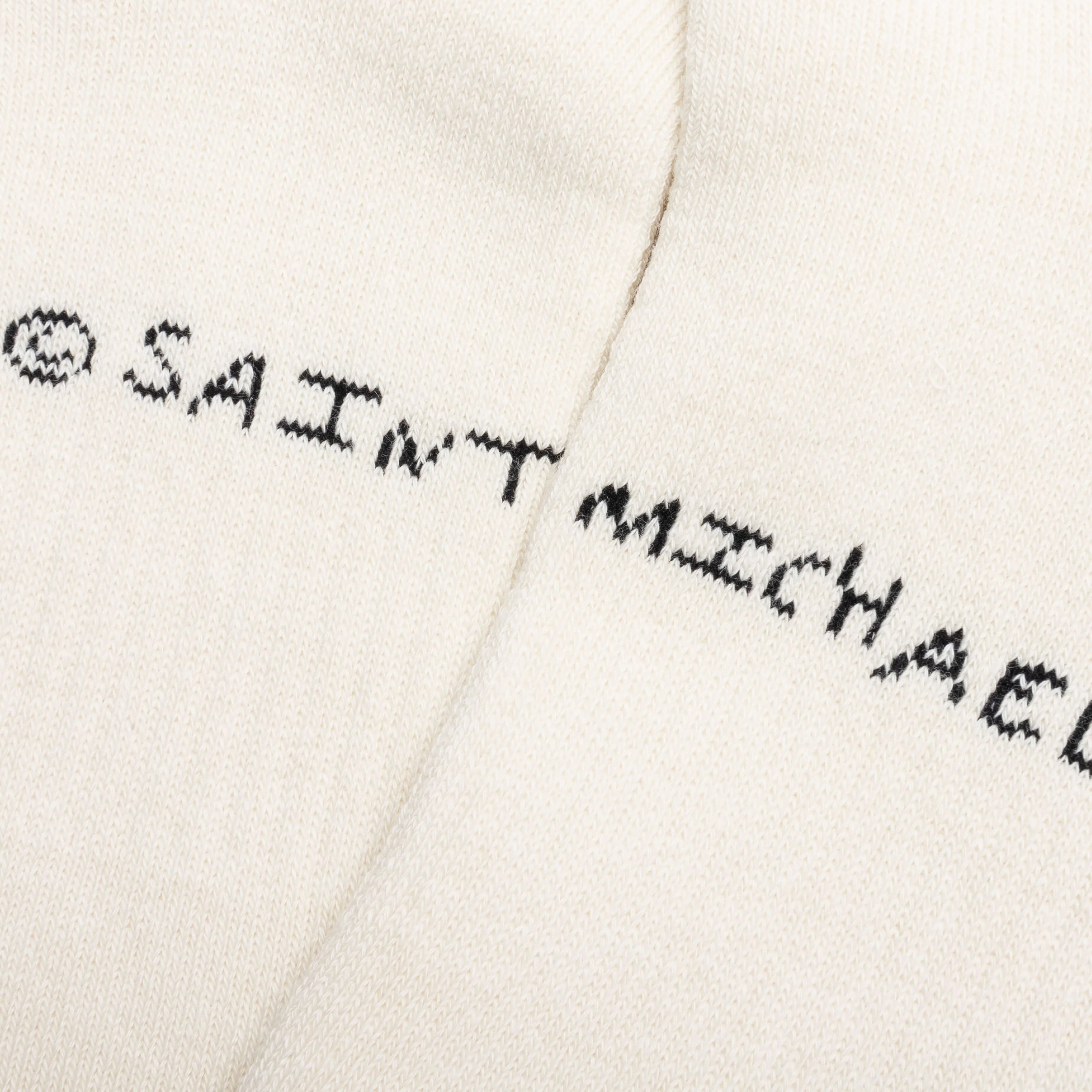Saint Michael x Shermer Academy S Room Sock Ecru Black