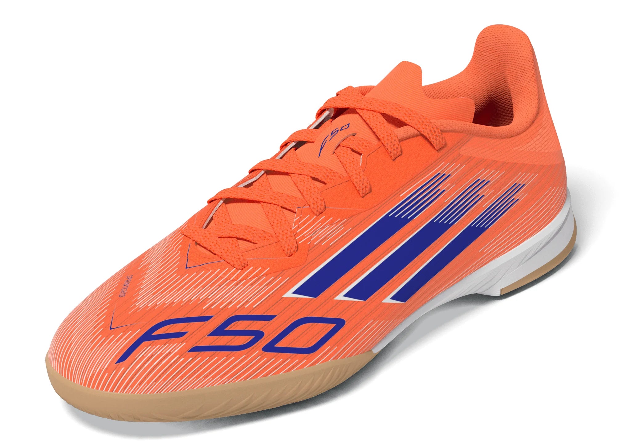 adidas F50 League IN Youth Soccer Shoes Orange Blue White