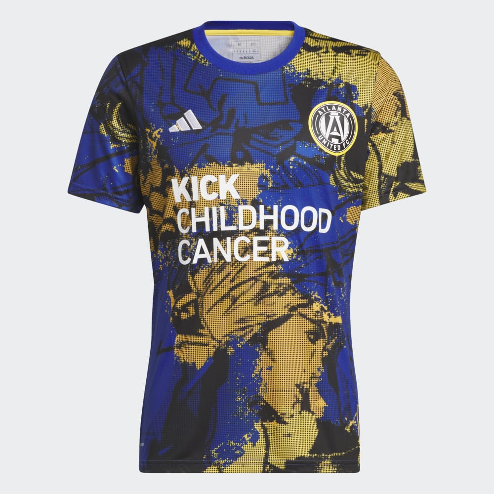 adidas Marvel Atlanta United Aeroready Pre Match Kick Childhood Cancer Jersey