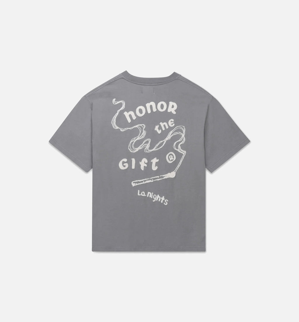 Los Angeles Nights Mens Short Sleeve Shirt Grey