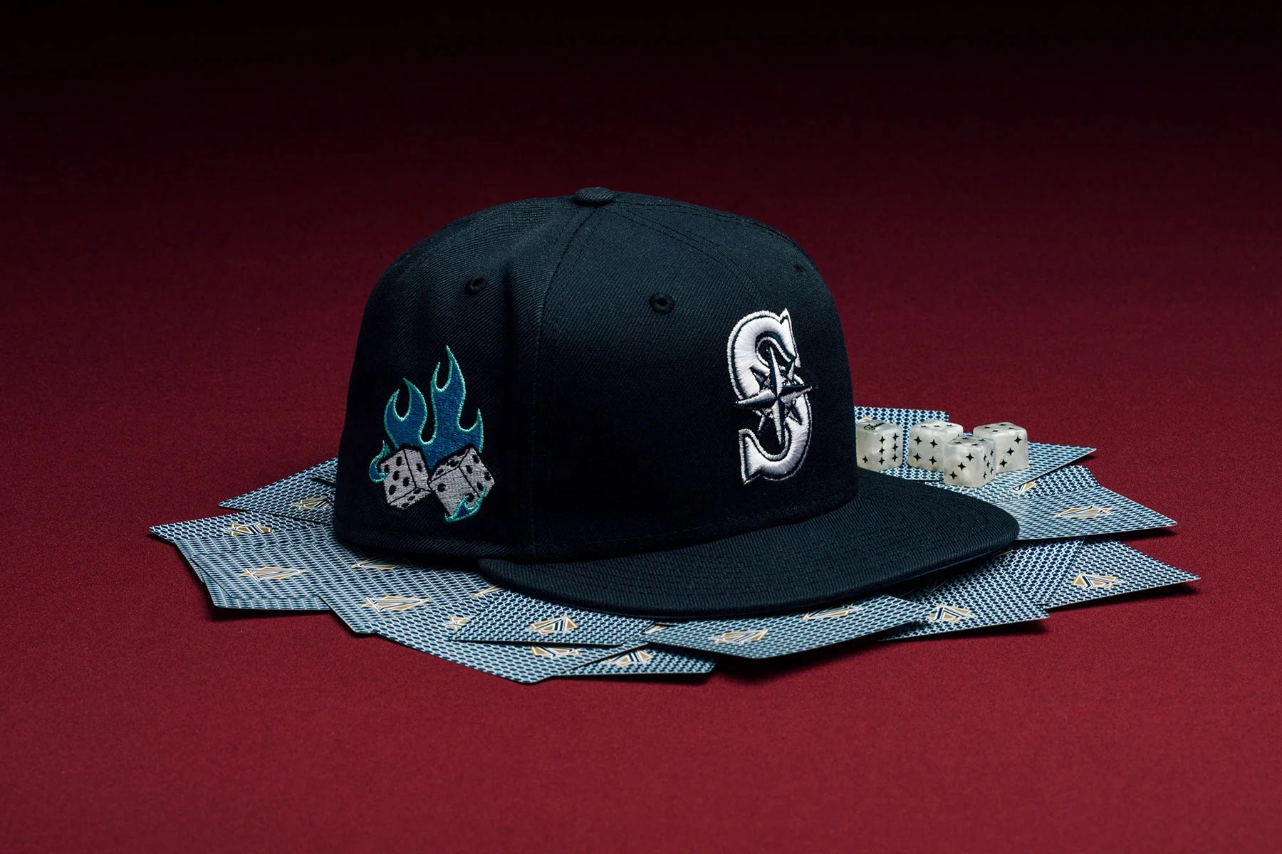 Feature x New Era Flaming Dice 59FIFTY Fitted Seattle Mariners