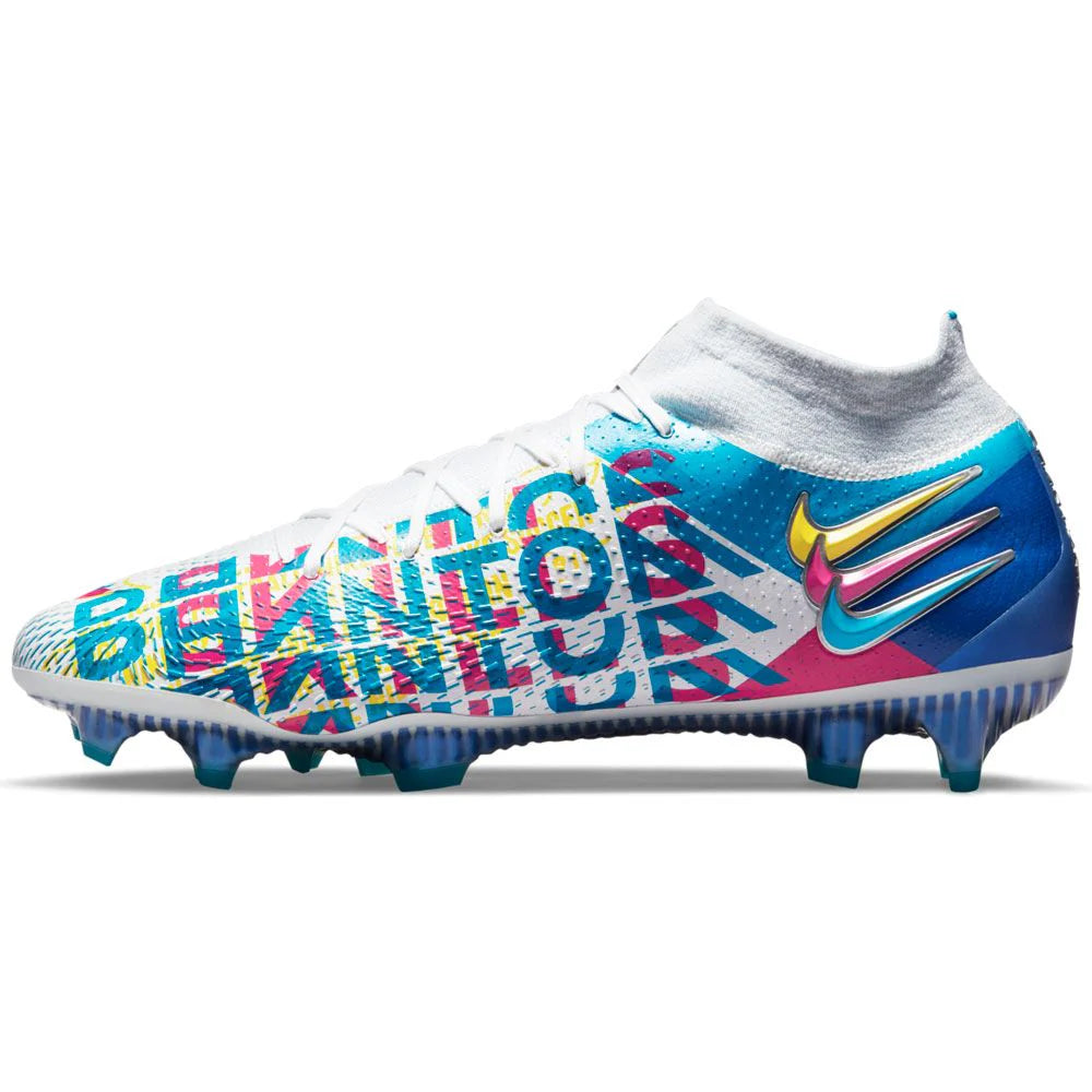 Nike Phantom GT Elite 3D FG Firm Ground Soccer Cleats Chlorine Blue Pink Blast Opti Yellow