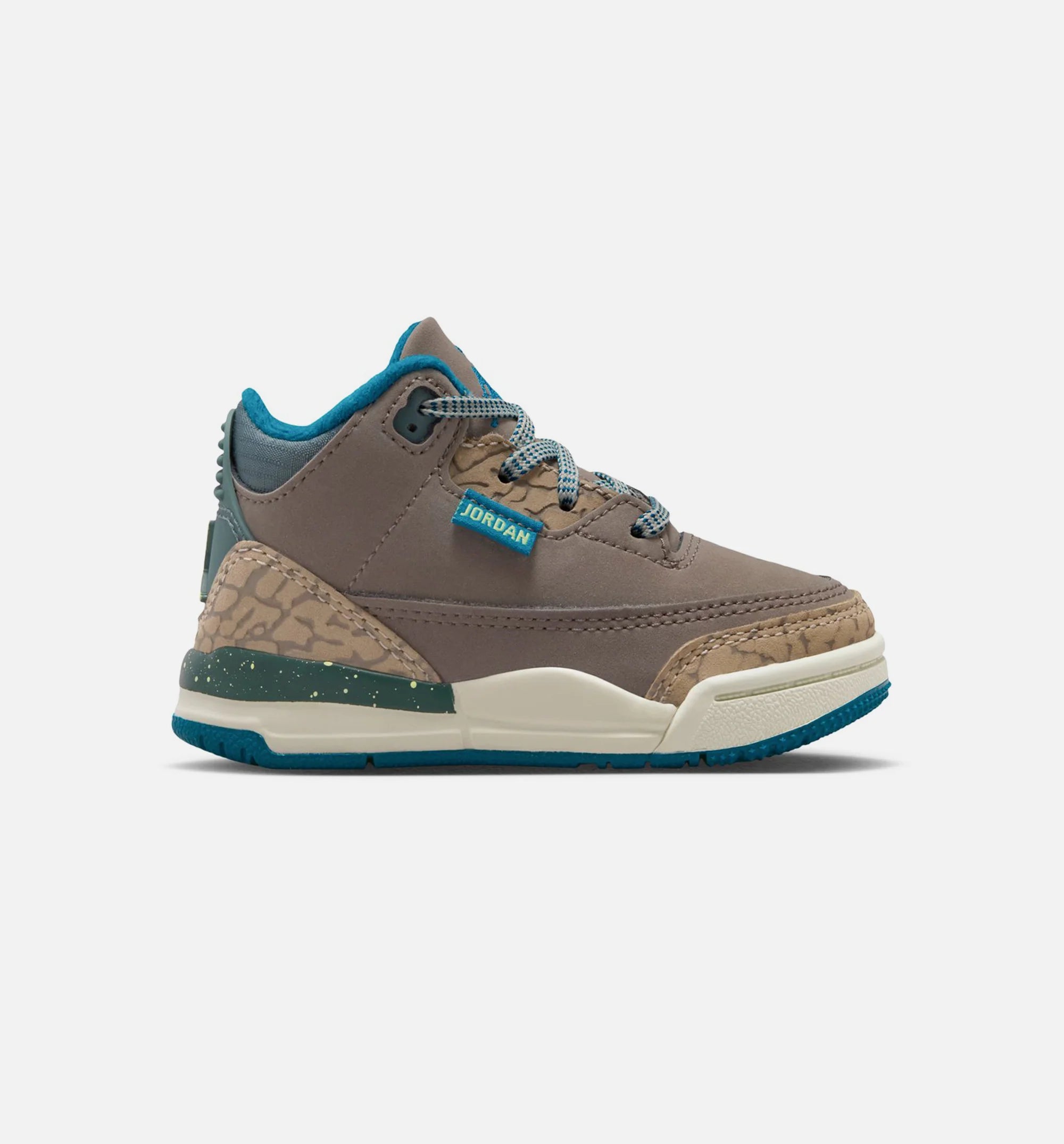 Air Jordan 3 Retro Olive Grey Infant Toddler Lifestlye Shoe Olive Grey Green Abyss Khaki Sea Glass
