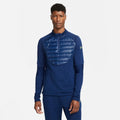 Nike Therma Fit Academy Winter Warrior Mens Soccer Drill Top Blue Void Volt