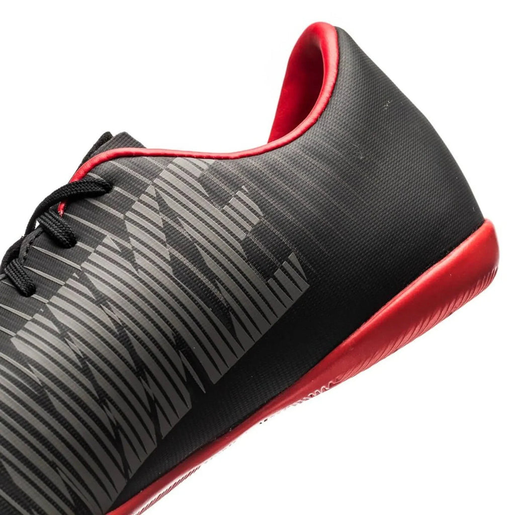 Nike Jr MercurialX Vapor XI IC Indoor Soccer Shoes Black White Grey Red