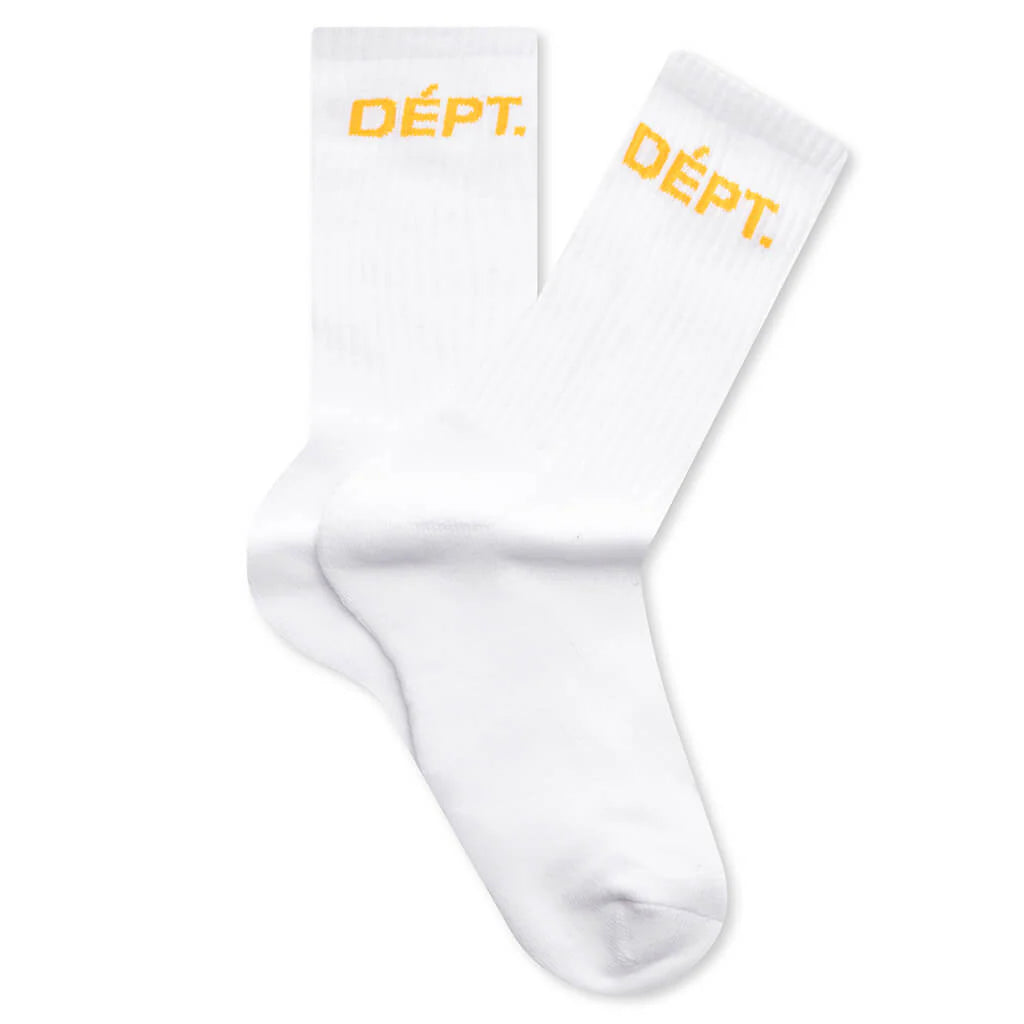 Dépt Socks White Yellow