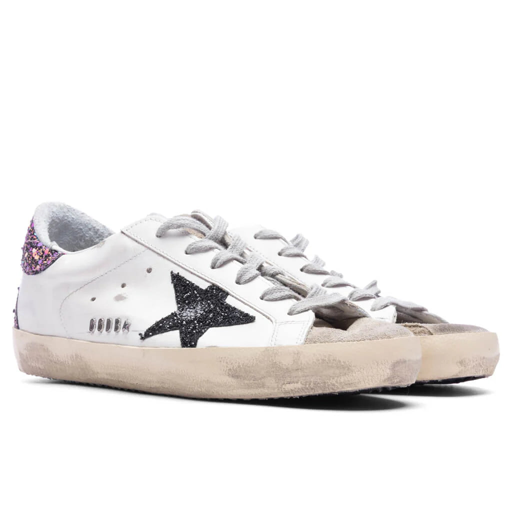 Womens Super Star White Taupe Fuxia Black