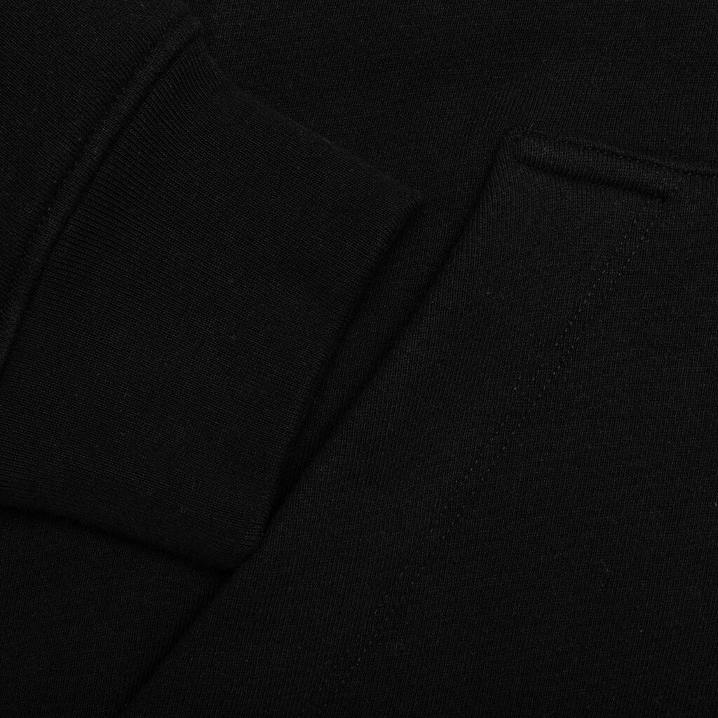 Logo Zip Up Hoodie Black