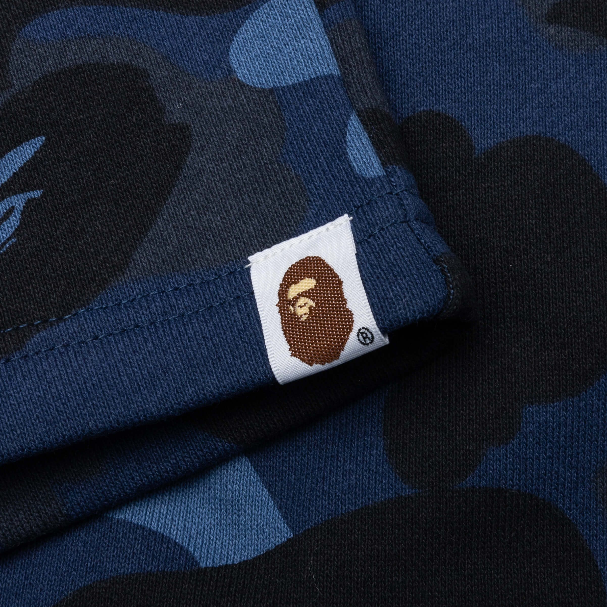 Color Camo Shark Sweat Shorts Navy