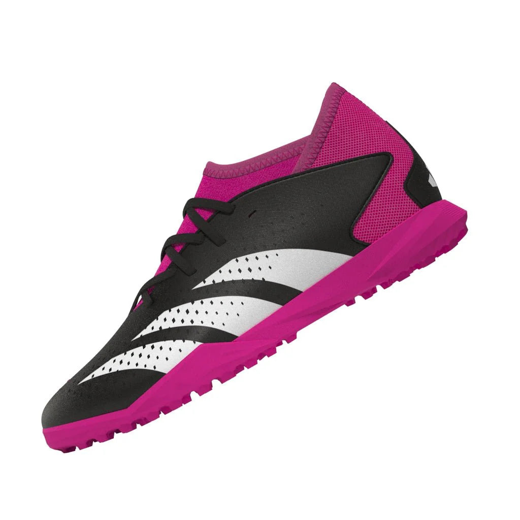 adidas Predator Accuracy3 TF Youth Turf Soccer Cleats Black White Shock Pink