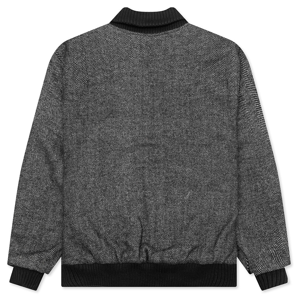 Rounded Par Varsity Jacket Dark Grey