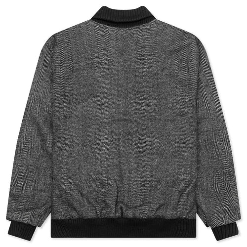 Rounded Par Varsity Jacket Dark Grey