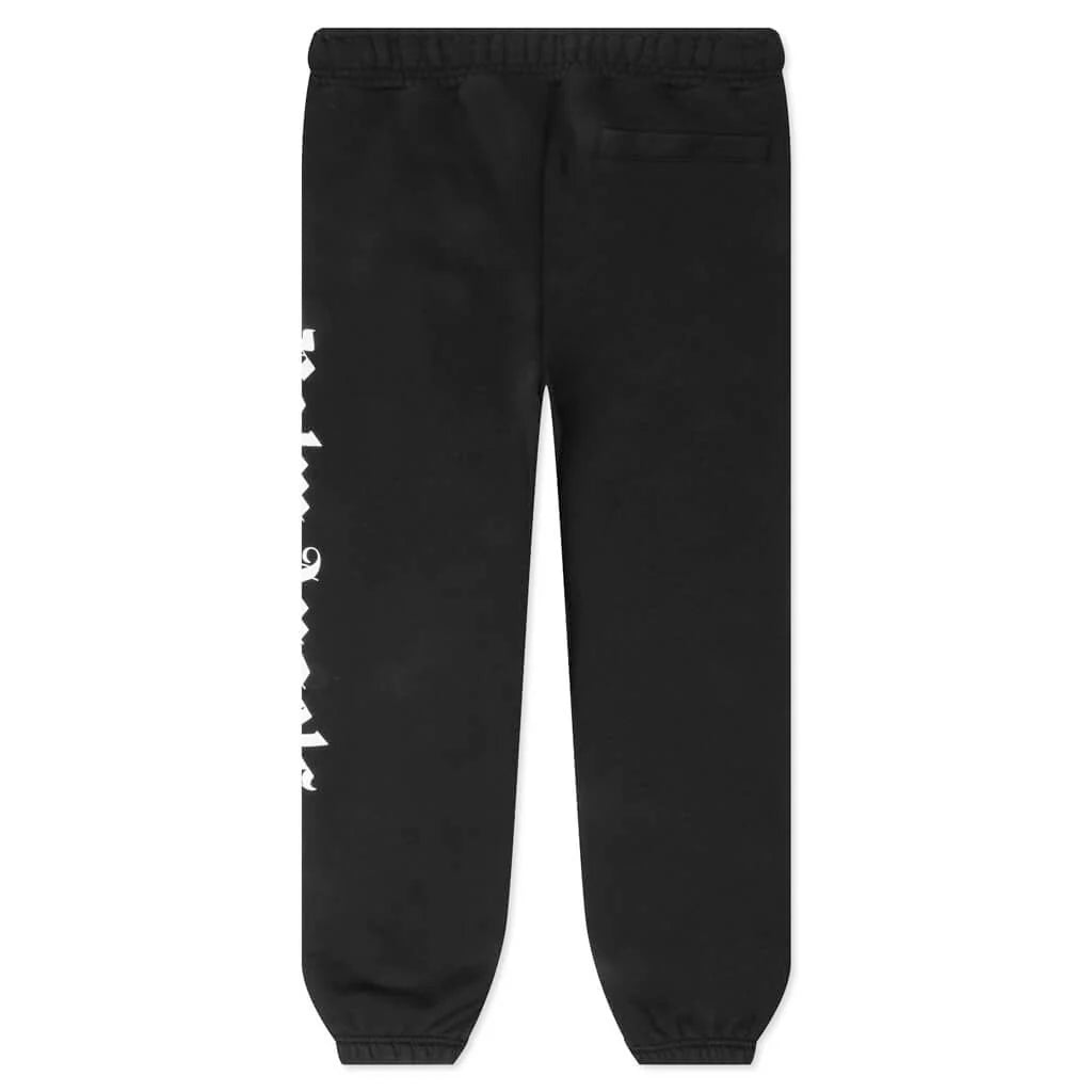 Side Logo Sweatpants Black White