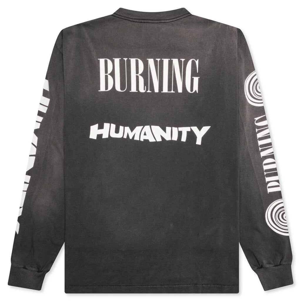 Burning L S Tee Black