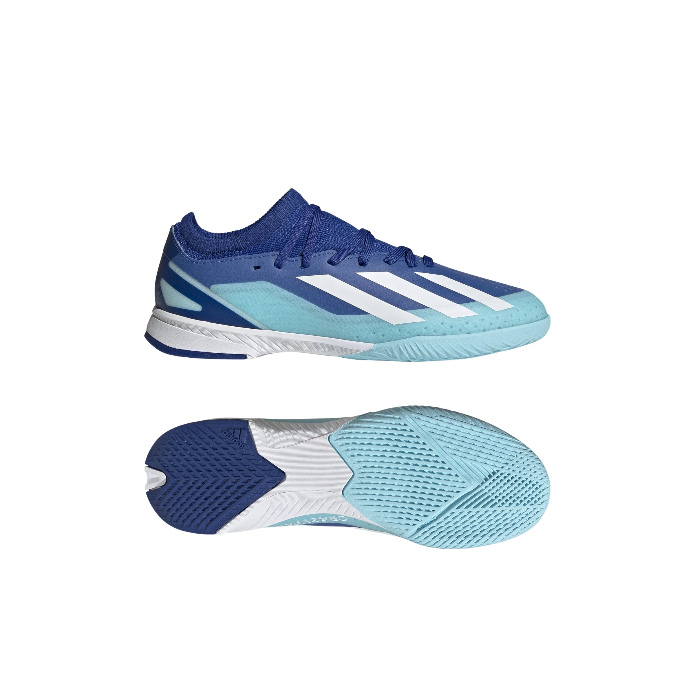adidas X Crazyfast3 IN Junior Indoor Soccer Shoes Royal White