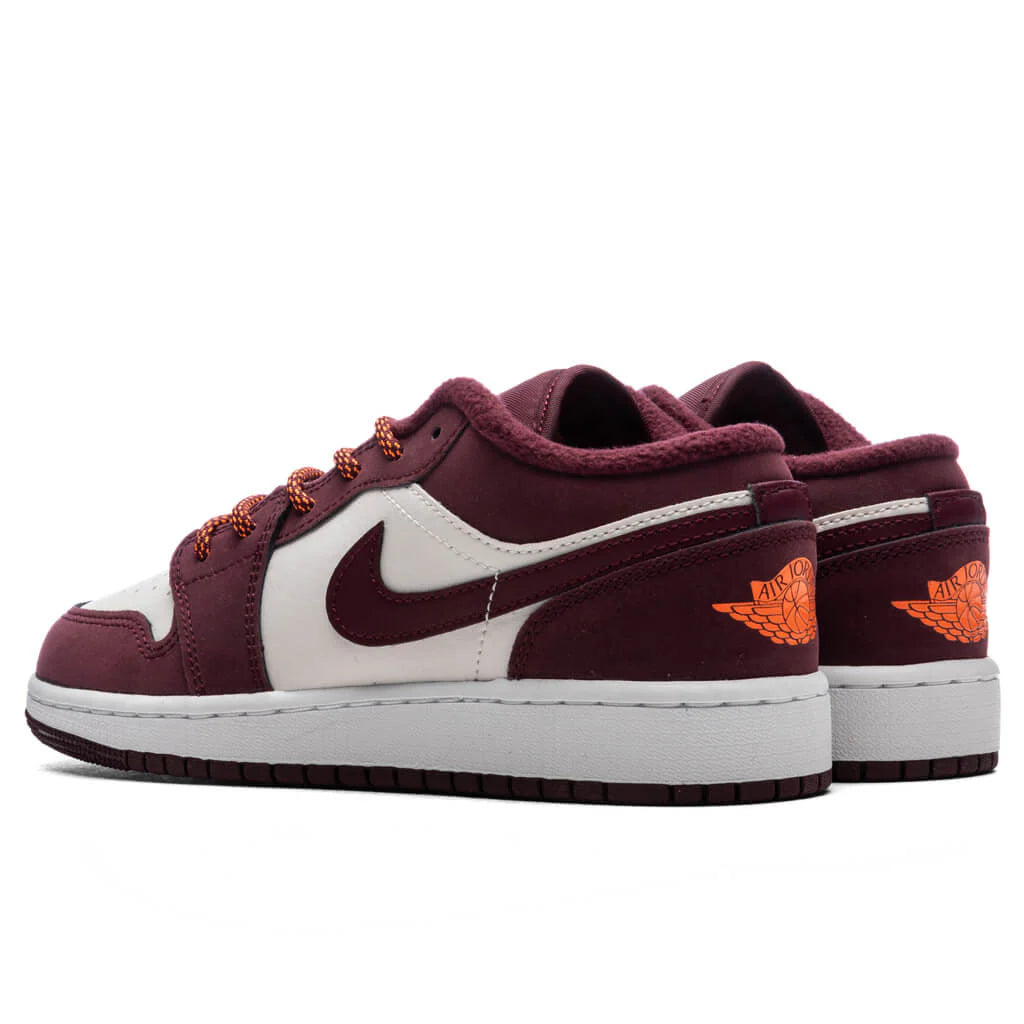 Air Jordan 1 Low GS Phantom Night Maroon Total Orange