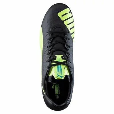 PUMA EvoSPEED 44 FG Firm Ground Soccer Cleats Black Safety Yellow
