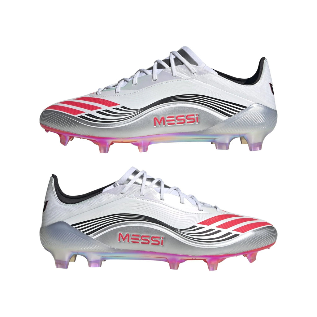 adidas F50 Messi Elite Firm Ground Soccer Cleats White Red
