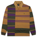 Rugger L S Polo Shirt Crazy Pattern Square