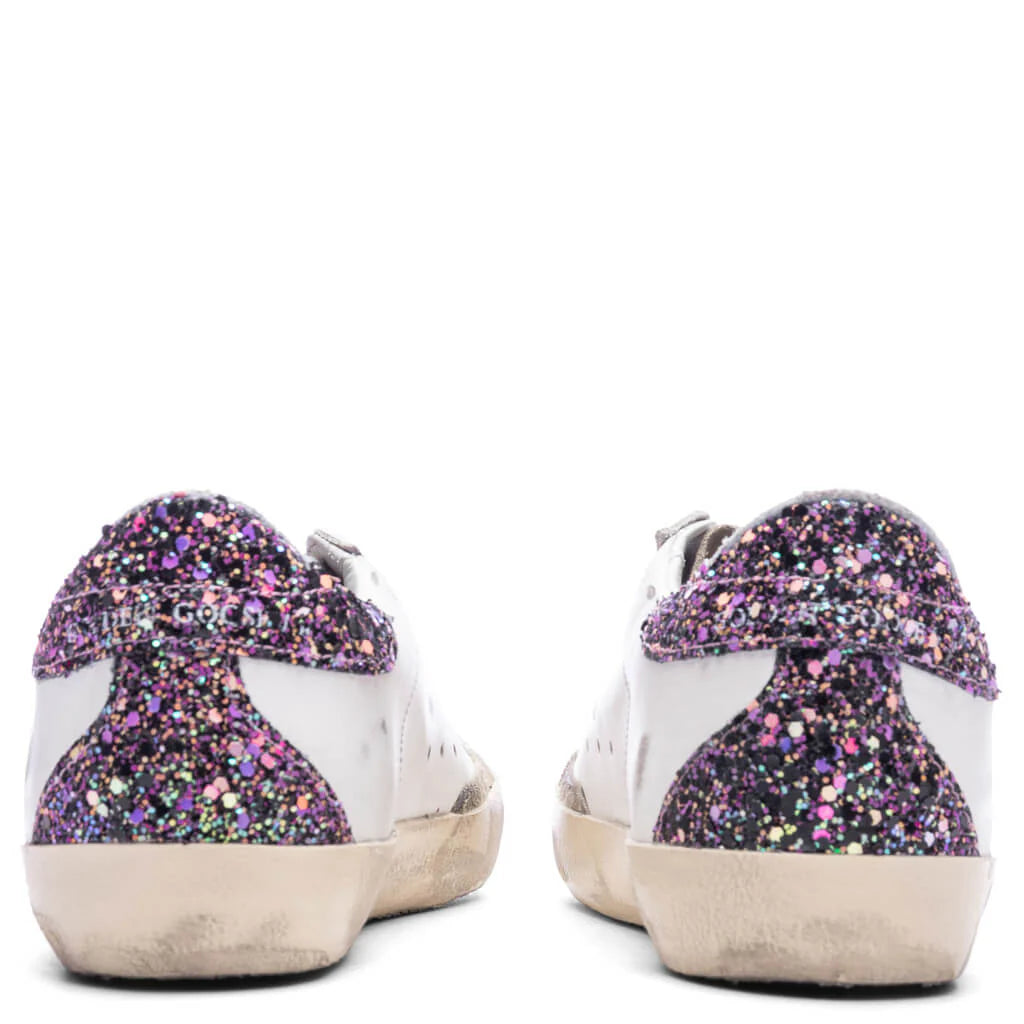 Womens Super Star White Taupe Fuxia Black