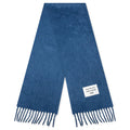 Fringe Alpaca Scarf Denim Blue