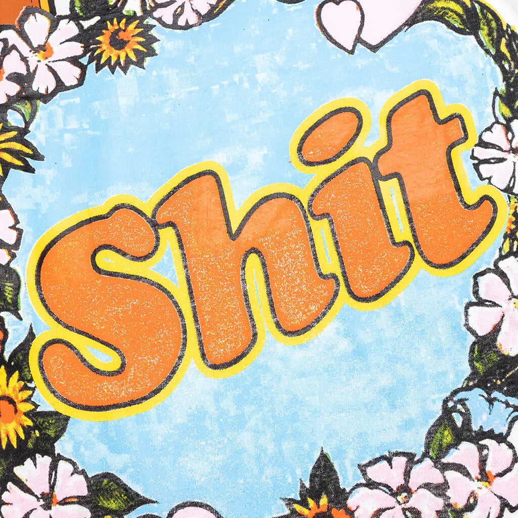 Shit Fuck Raglan Tee Shirt Multi