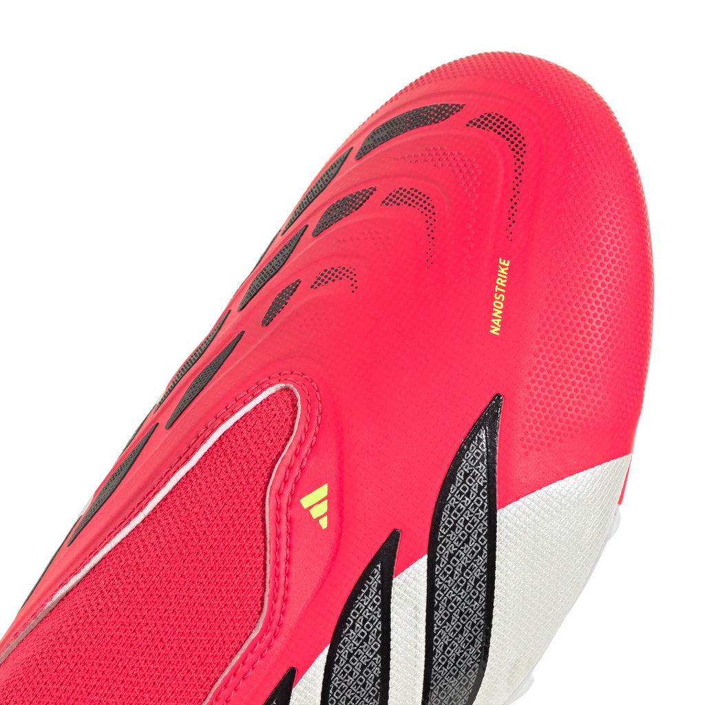 adidas Predator League Laceless FG Firm Ground Youth Soccer Cleats Red Black White