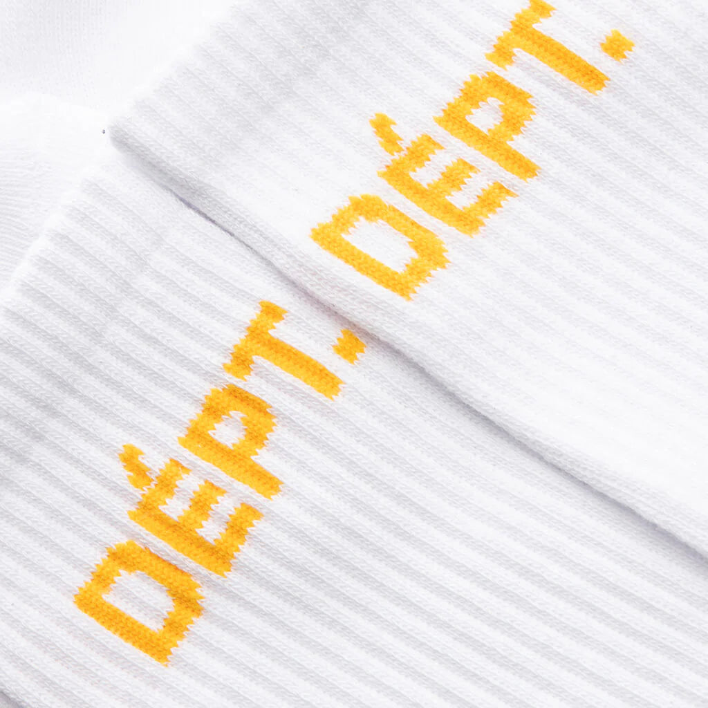 Dépt Socks White Yellow