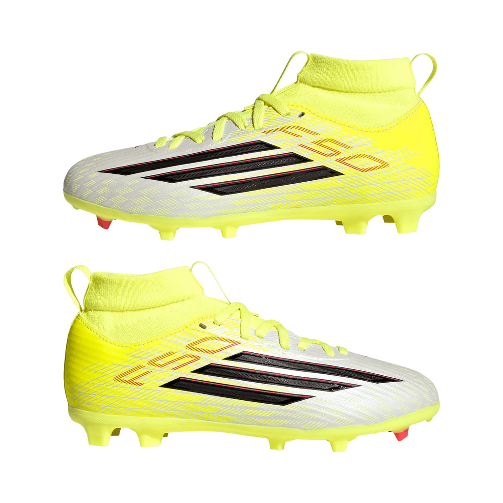 adidas F50 League Mid Cut FG MG Firm Ground Multi Ground Youth Soccer Cleats Yellow Black