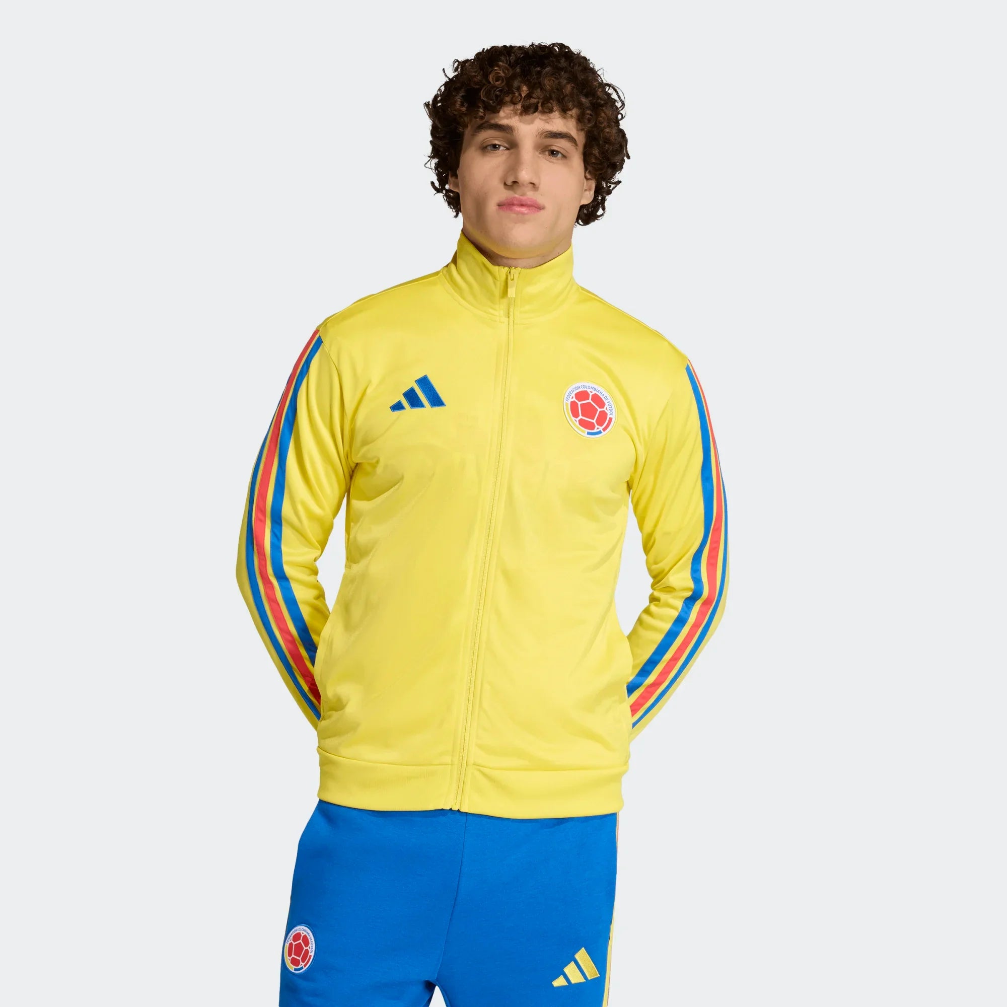 adidas Colombia DNA Track Top Soccer Jackets Yellow