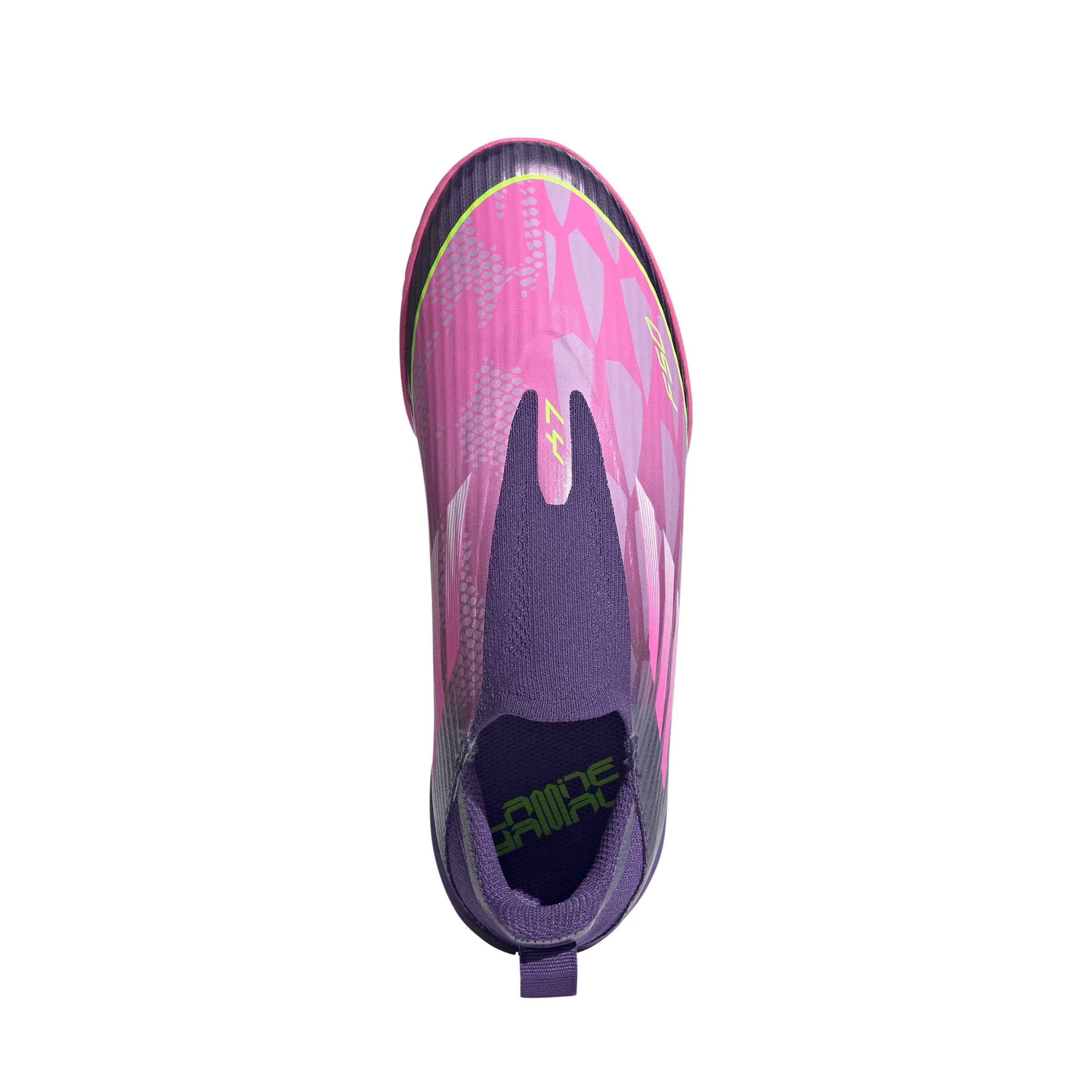 adidas F50 LEAGUE Laceless IN Youth Soccer Shoes Purple White Lemon